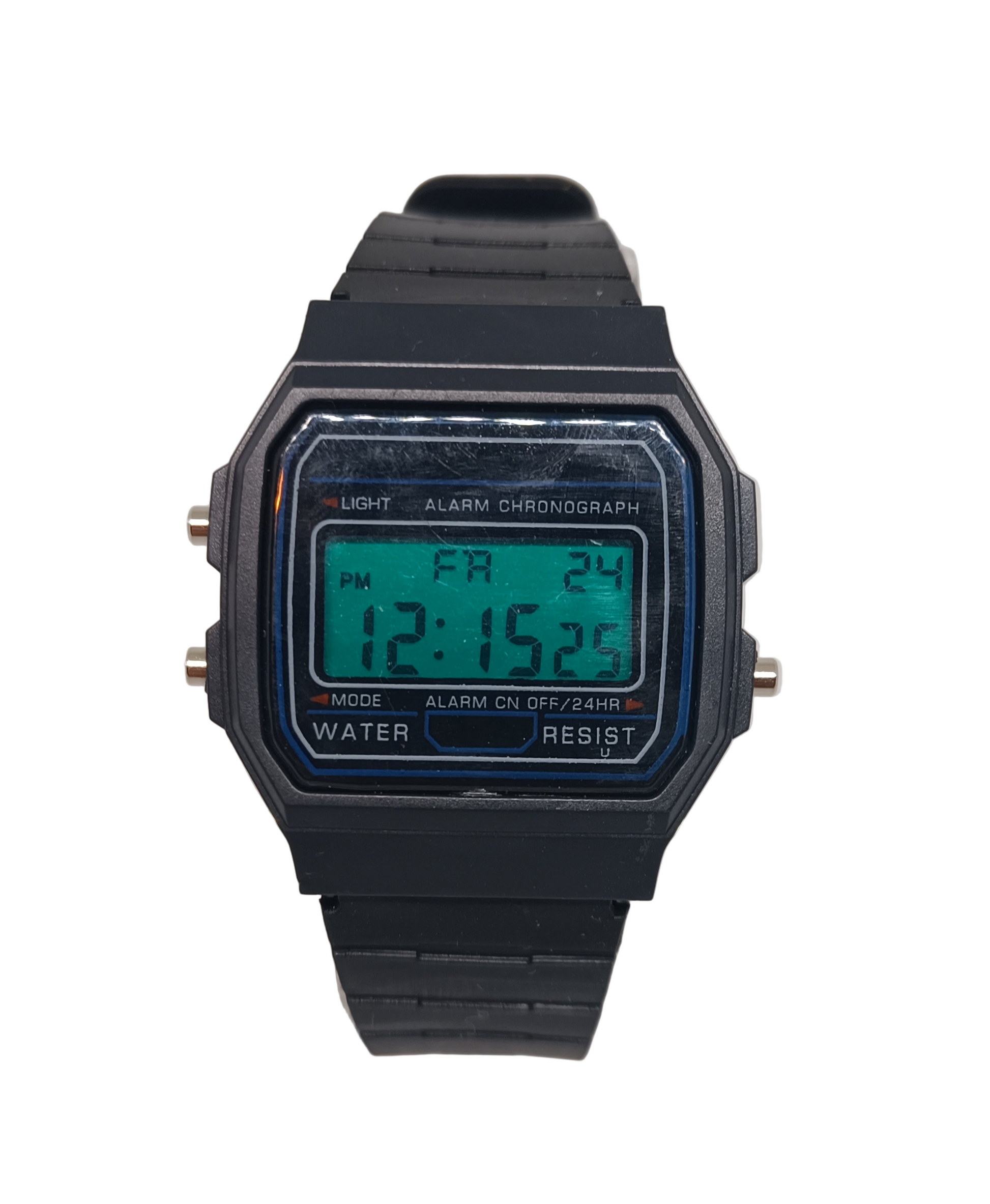 Casio style watch with green screen mod