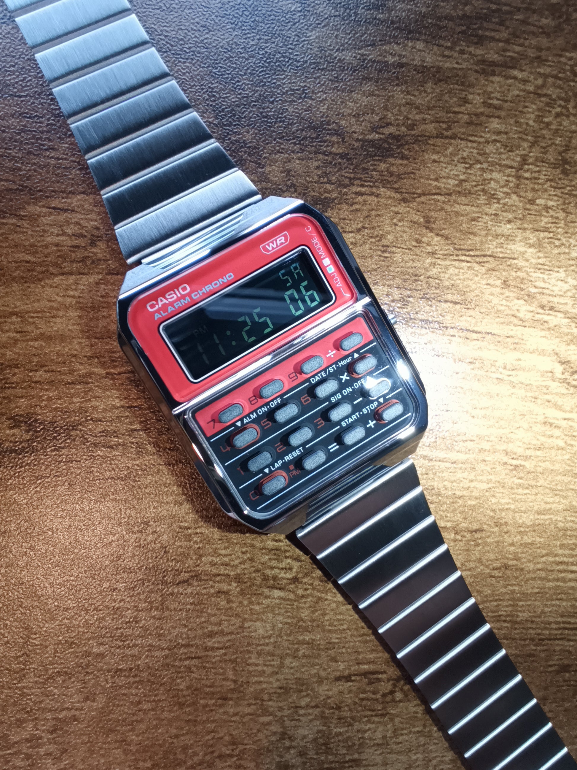 Casio Vintage CA-500WE-4B Heritage Red Digital Calculator Watch