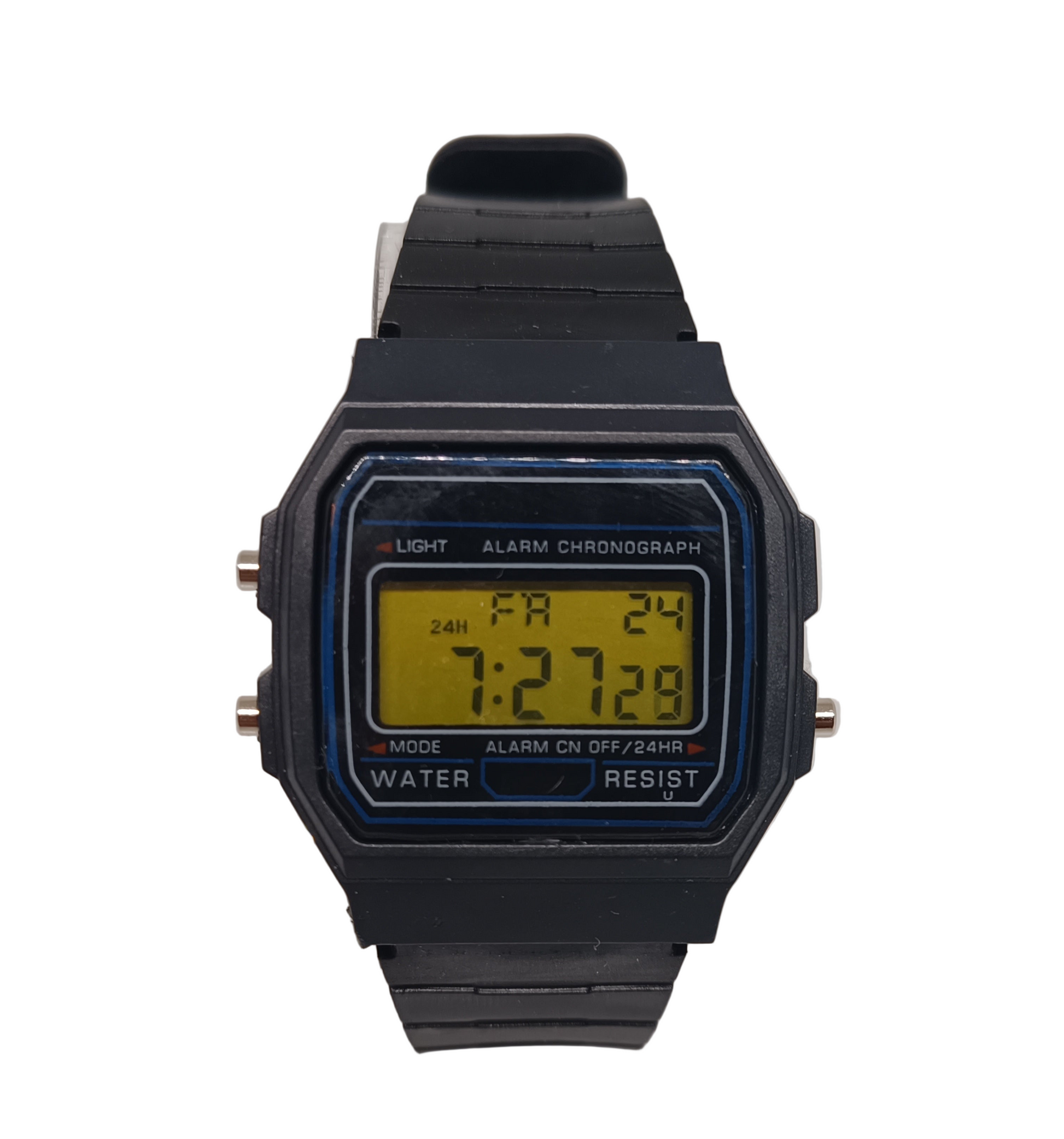 Casio style watch with yellow screen mod