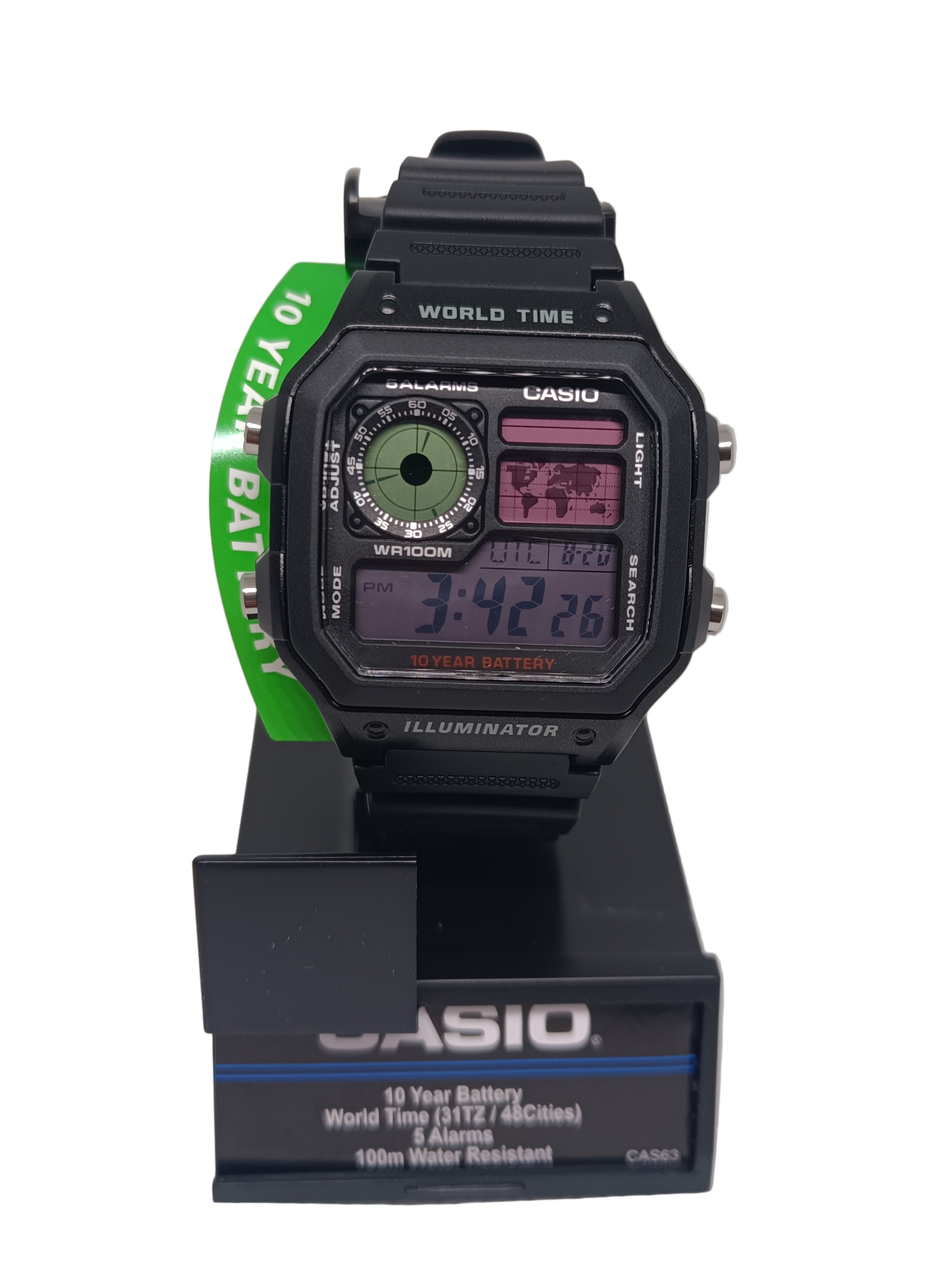 Casio AE-1200 with pastel screen mod