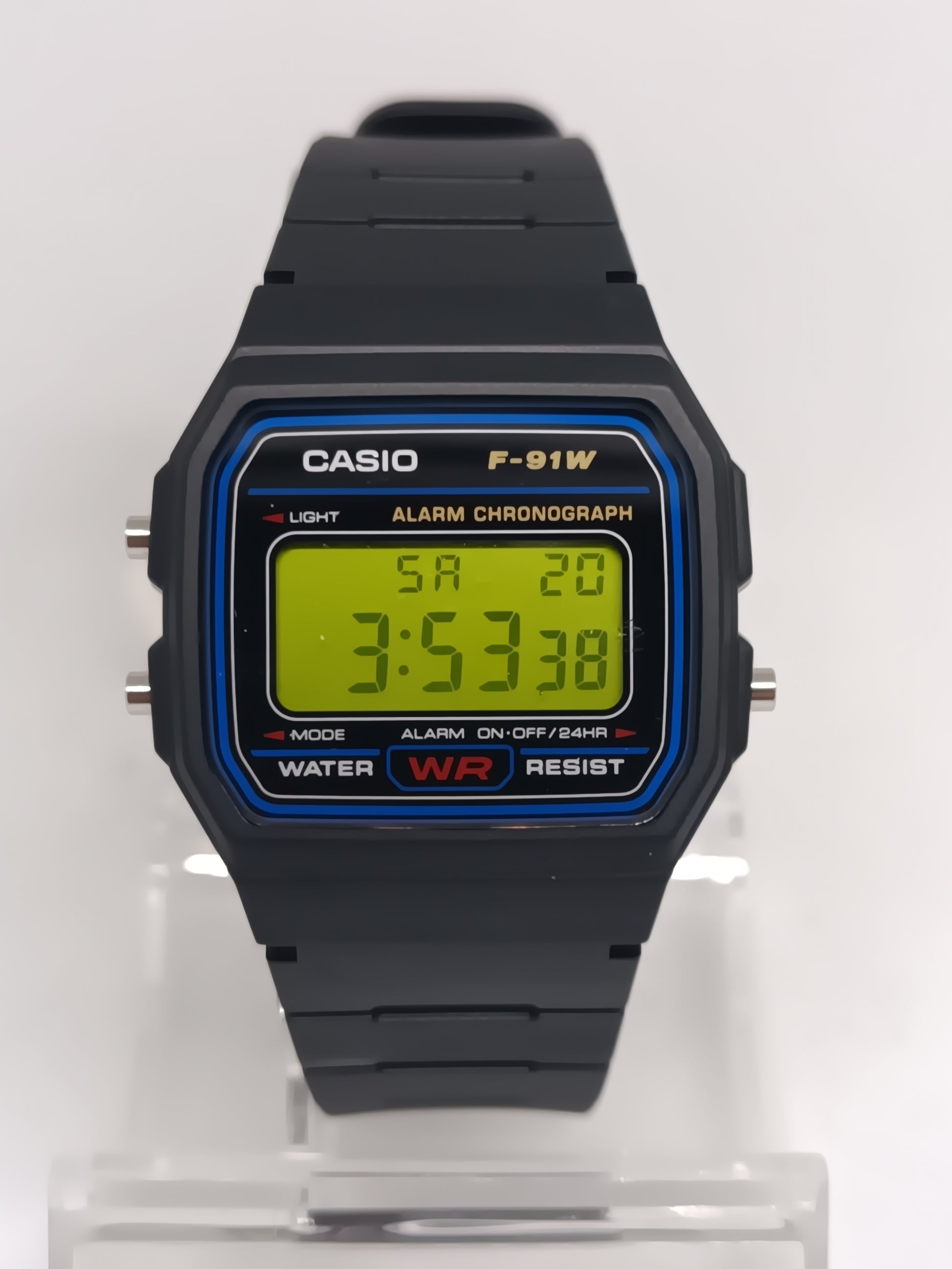 Casio F-91W with screen mod (Nuclear)