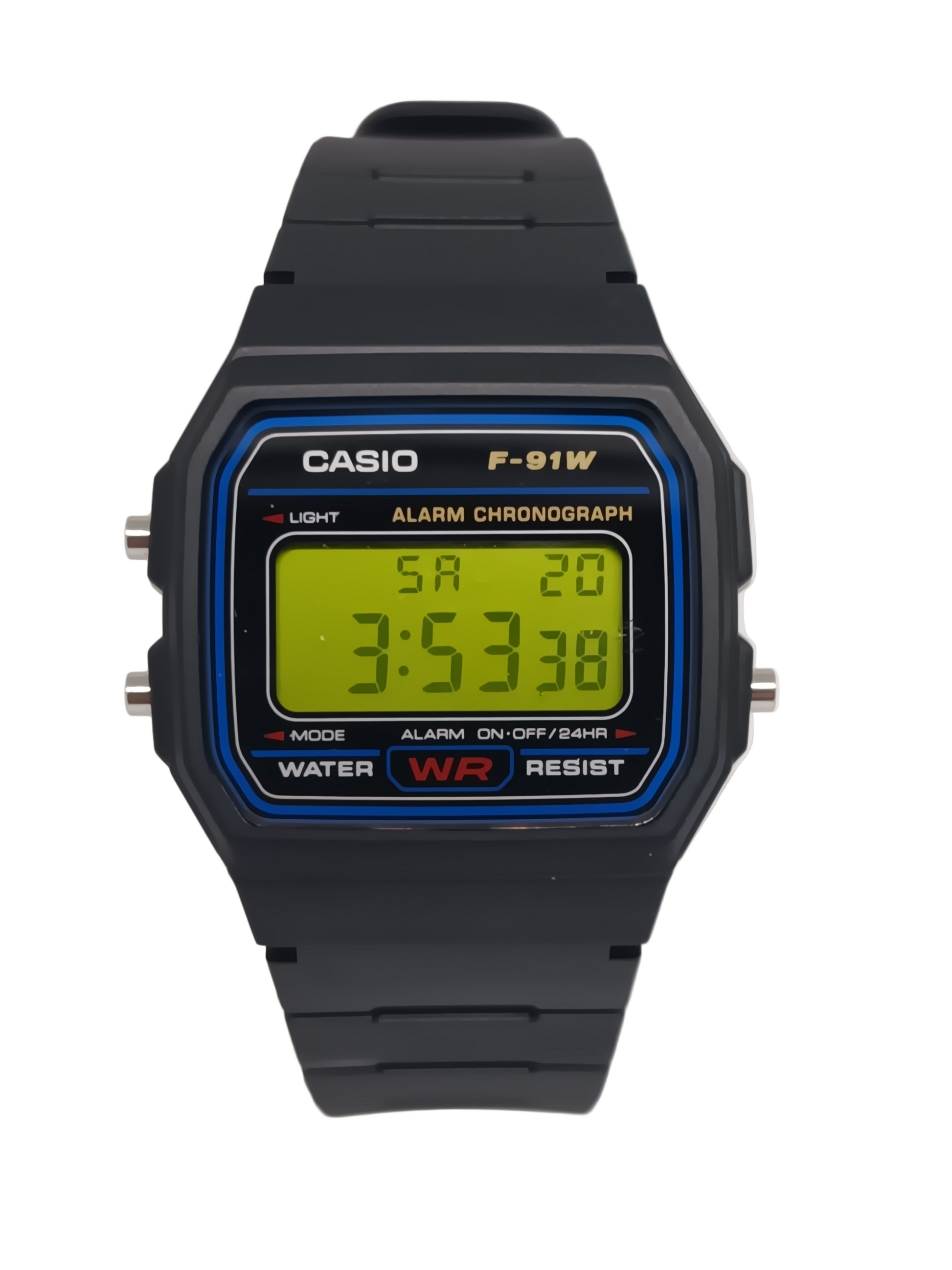 Casio F-91W with screen mod (Nuclear)