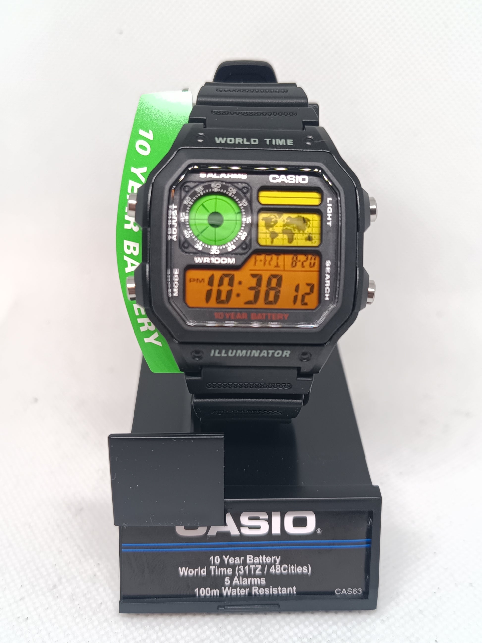 Casio AE-1200 with tropical screen mod