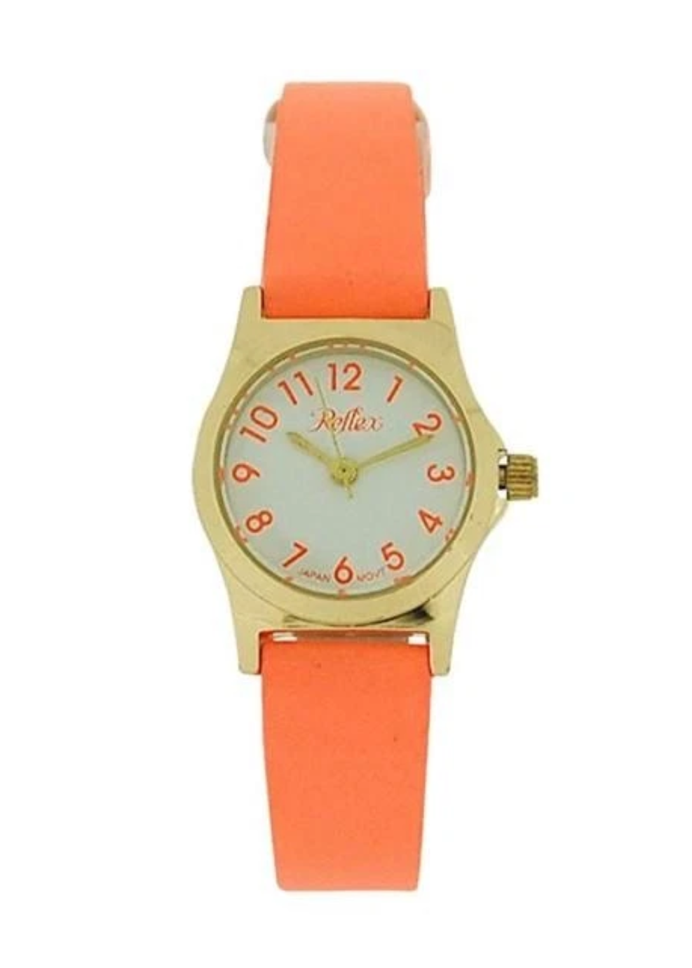 Reflex White Dial Silver Metal Bright orange Strap Watch 101323LT