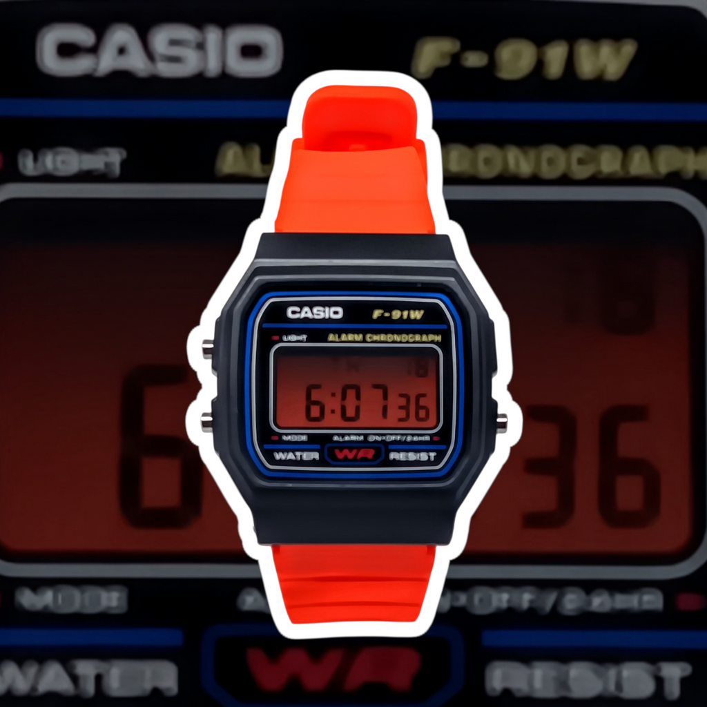 Casio F-91W Red Mod