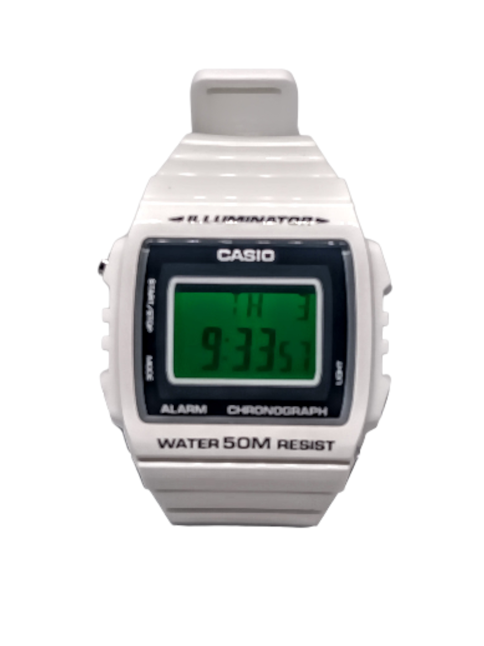 Casio W-215H with Green screen mod
