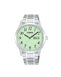 Lorus Mens Luminous Day Date Dial Stainless Steel Bracelet Watch RXN83DX9