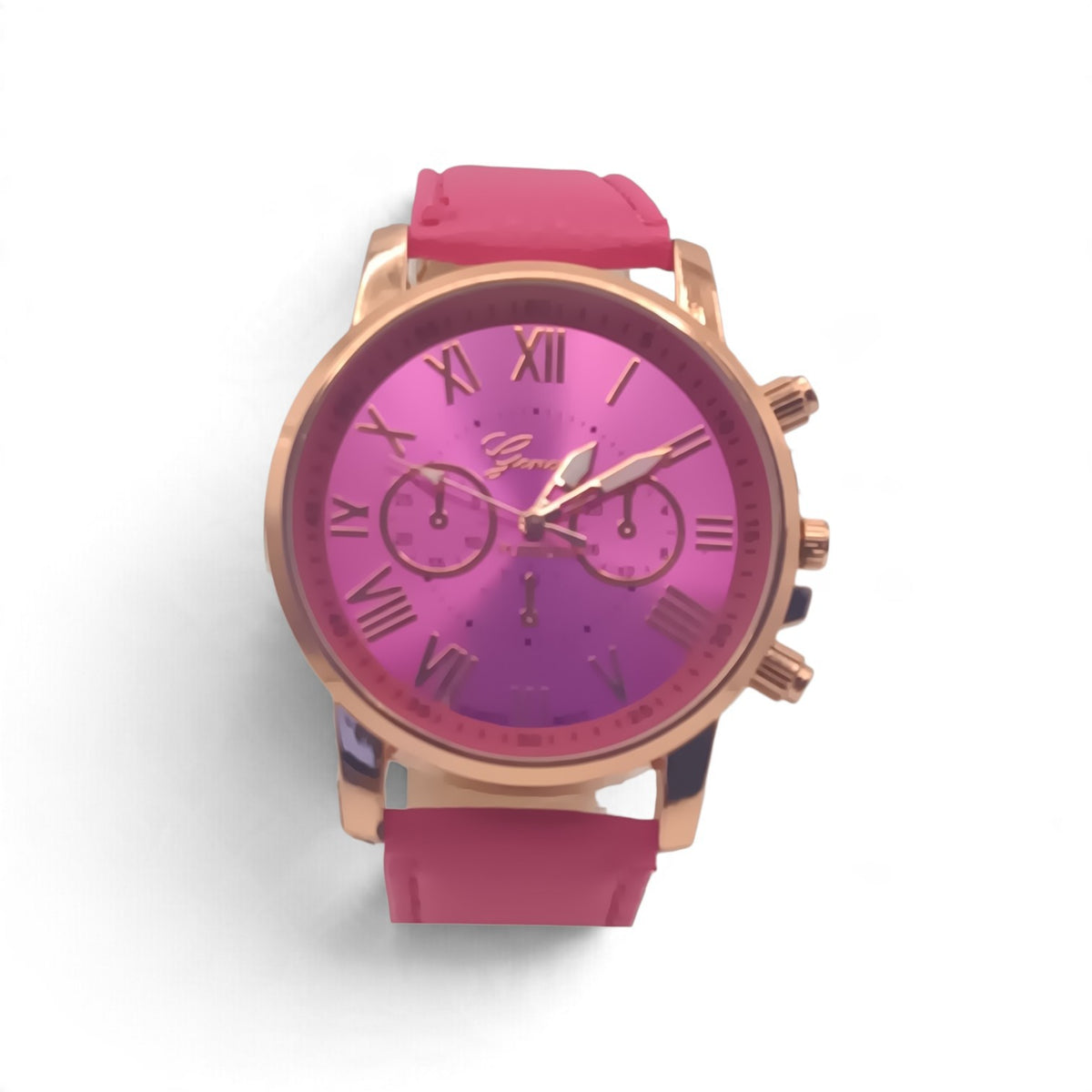 Geneva quartz fashion watch (choice of colours)