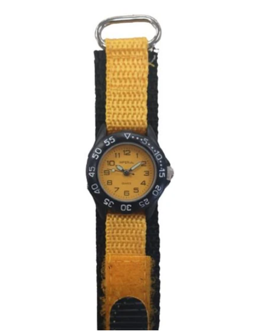 Imperial Kid's ayellow Mid Dial with Velcro Strap Easy Fasten Watch IMP429W