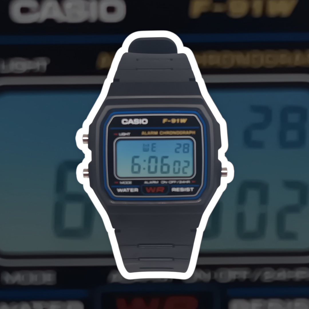 Casio F-91W Blue Ombre Mod