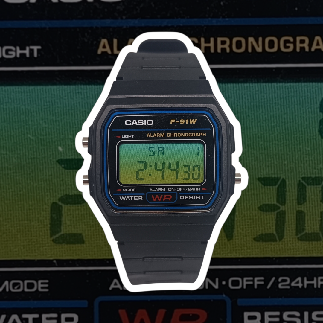 Casio F-91W Green Ombre Mod
