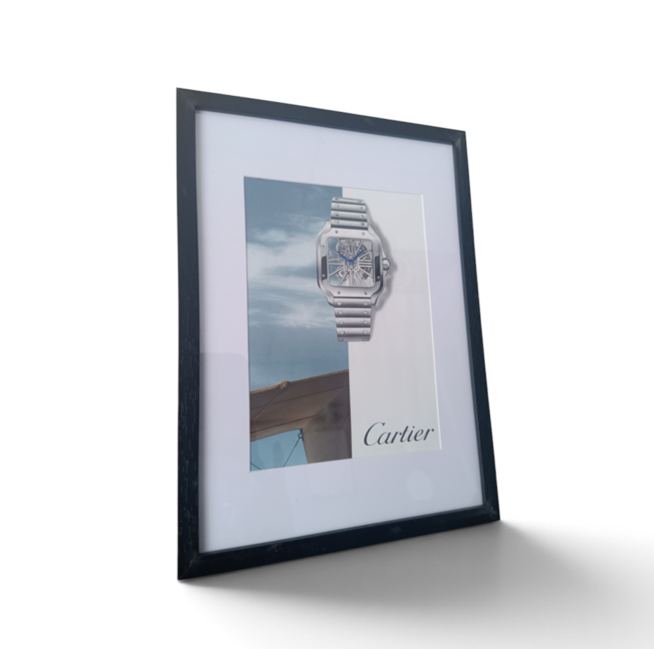 Cartier framed advertisement wall art