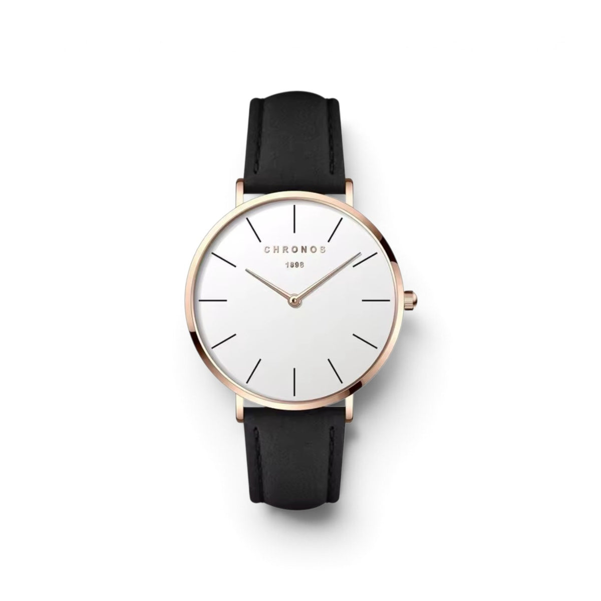 Chronos classic quartz watch black/gold