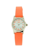Reflex White Dial Silver Metal Bright orange Strap Watch 101323LT