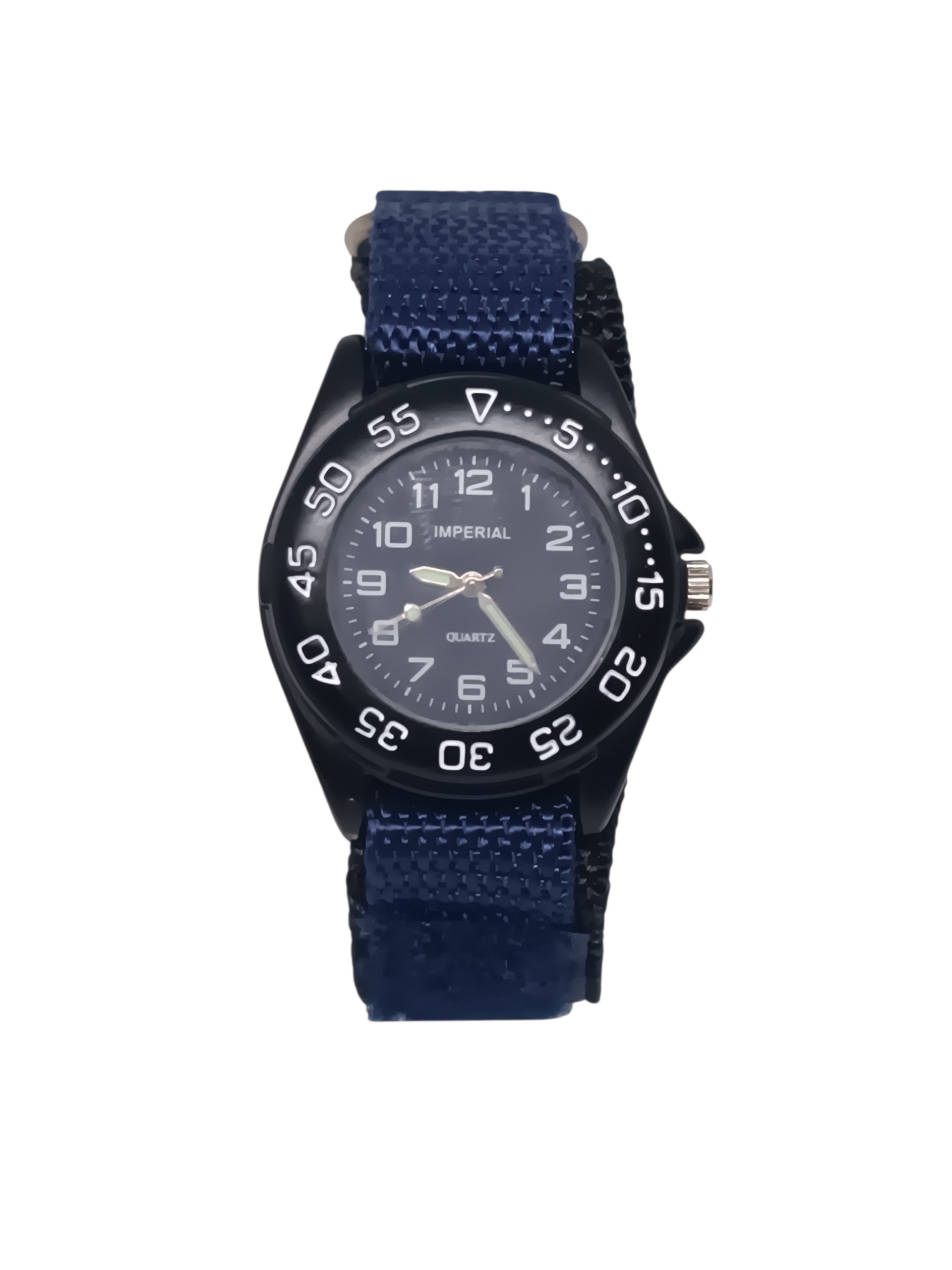 Imperial mens Blue Mid Dial with Velcro Strap Easy Fasten Watch IMP428W