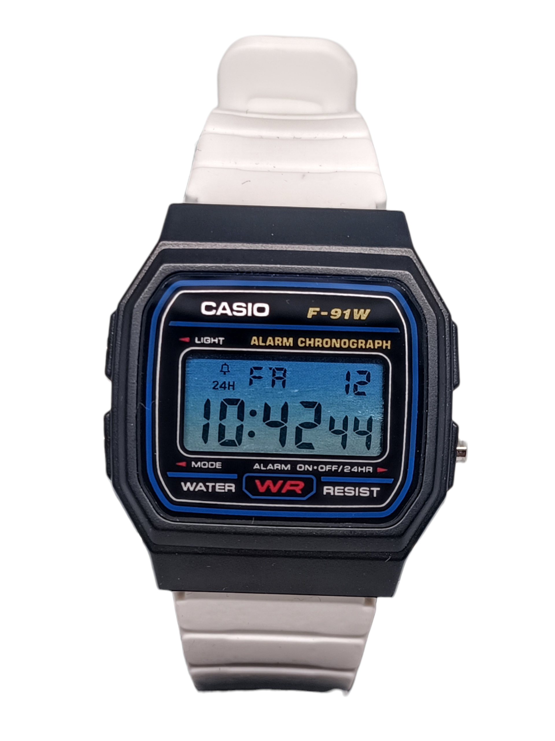 Casio F-91W Blue/White Mod