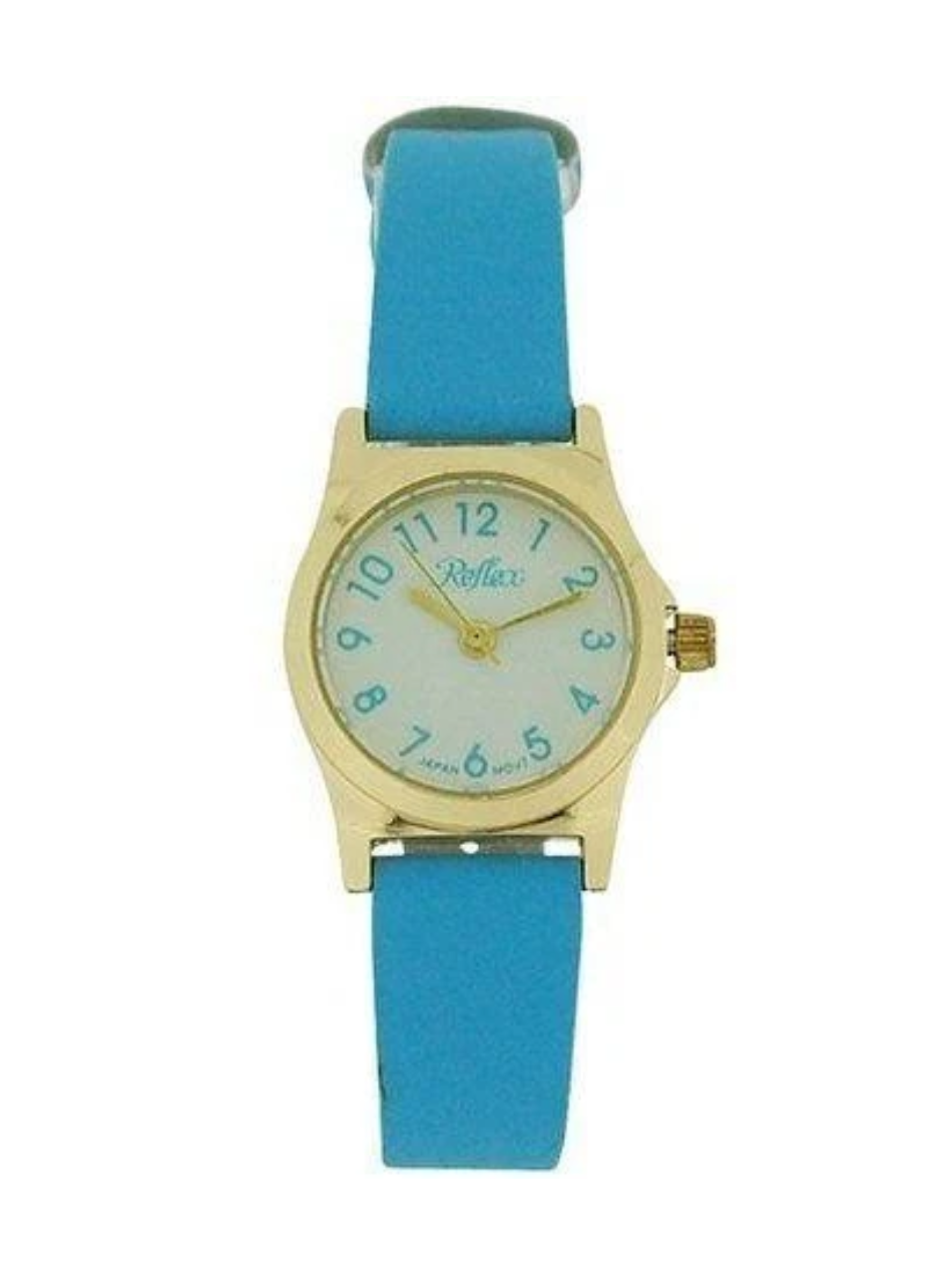 Reflex White Dial Silver Metal Bright Blue Strap Watch 101323LT