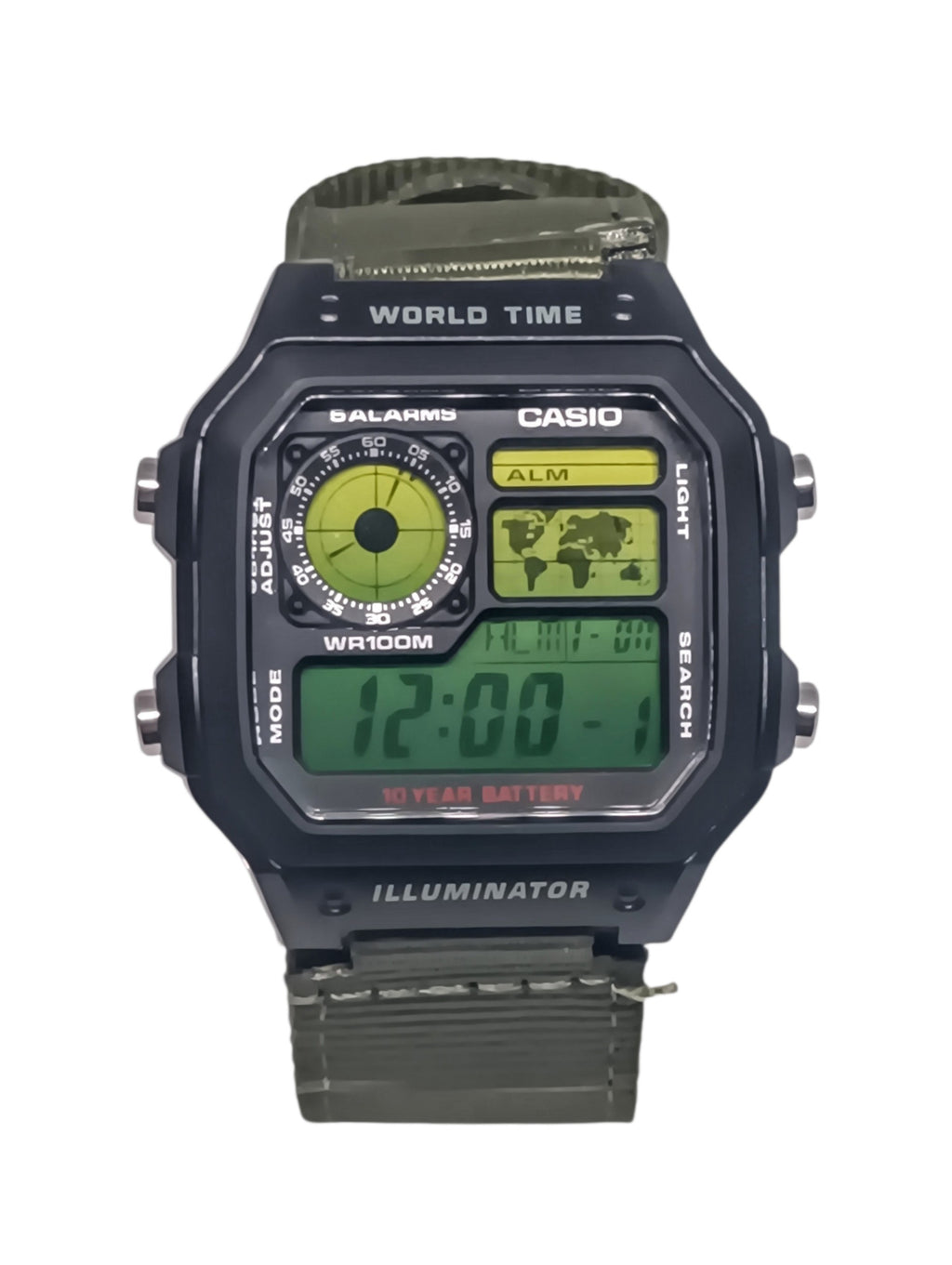 Casio AE-1200 with green mod