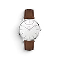 Chronos classic quartz watch brown/silver