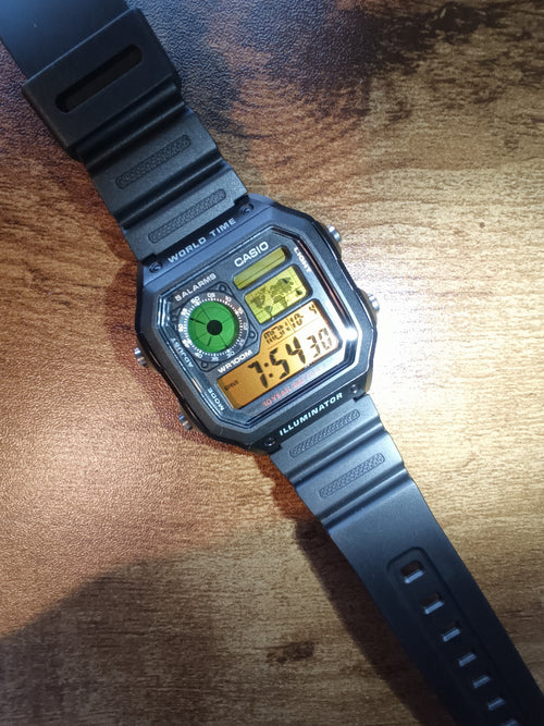 Casio AE-1200 with tropical screen mod