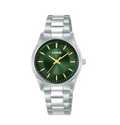 Lorus Ladies Fashion Green Sunray Dial Stainless Steel Bracelet Watch RG245XX9