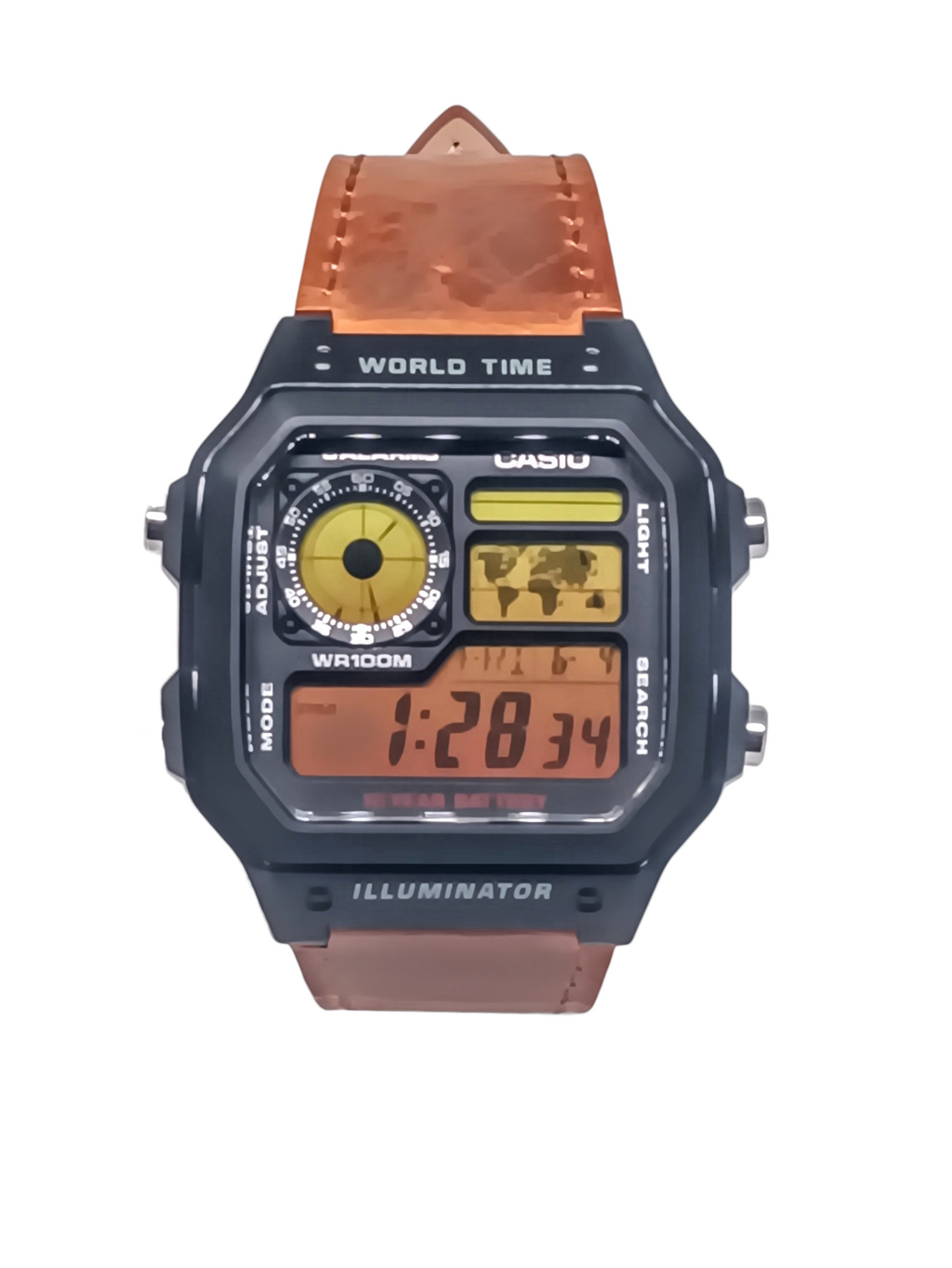 Casio AE-1200 with tan mod