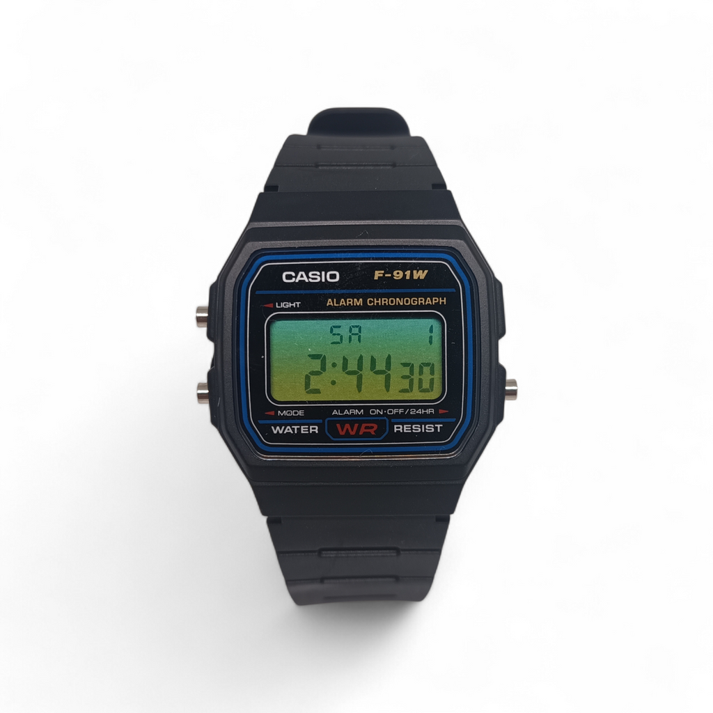Casio F-91W Green Ombre Mod