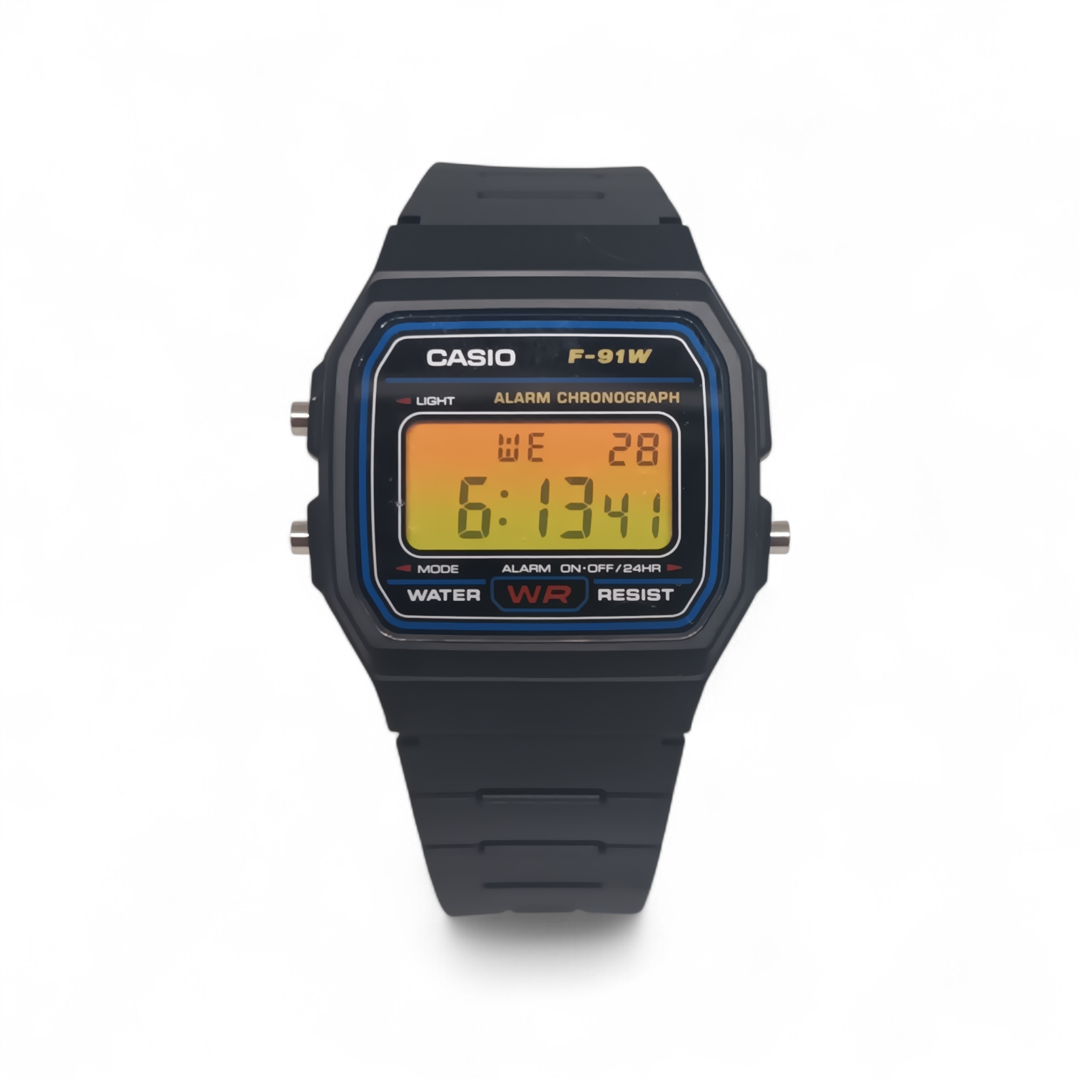 Casio F-91W Orange Ombre Mod